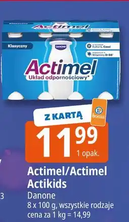 E.Leclerc Jogurt kids truskawka i banan Danone Actimel oferta
