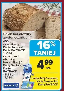 Carrefour Market Chleb bez drożdży ze słonecznikiem Carrefour Market oferta