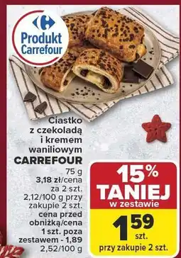 Carrefour Market Ciasto z czekoladą i kremem waniliowym Carrefour oferta