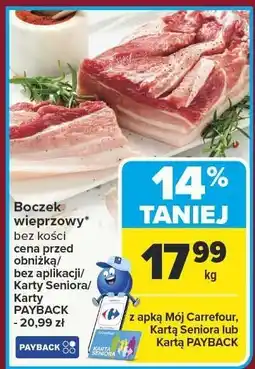 Carrefour Boczek wieprzowy bez kości Carrefour oferta