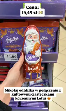 Dino Czekolada Mikołaj od Milka w połączeniu z kultowymi ciasteczkami korzennymi Lotus Biscoff oferta