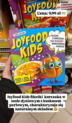 Dino Fileciki z kurczaka Joyfood Kids sos dyniowy marchewka kuskus oferta