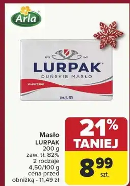 Carrefour Masło LURPAK ARLA oferta