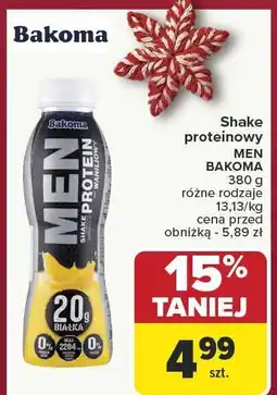 Carrefour Shake proteinowy MEN BAKOMA oferta