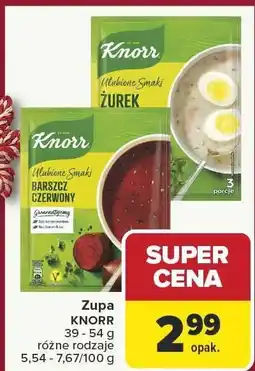 Carrefour Zupa KNORR różne rodzaje oferta