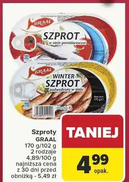Carrefour Szproty GRAAL różne rodzaje oferta