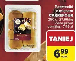 Carrefour Paszteciki z mięsem CARREFOUR 250 g oferta