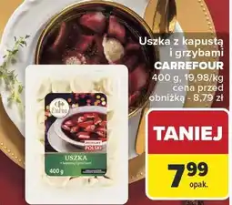 Carrefour Uszka z kapustą i grzybami CARREFOUR 400 g oferta