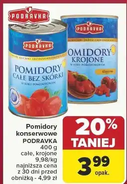 Carrefour Pomidory konserwowe PODRAVKA całe, krojone oferta