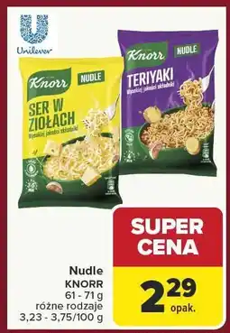 Carrefour Nudle KNORR Ser w ziołach, Teriyaki oferta
