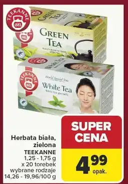 Carrefour Herbata biała, zielona TEEKANNE oferta