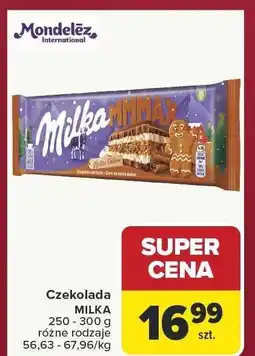 Carrefour Czekolada MILKA różne rodzaje oferta