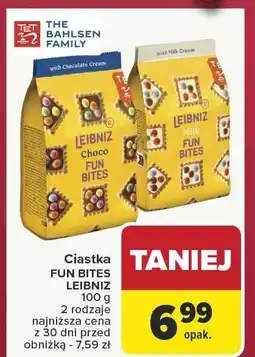 Carrefour Ciastka FUN BITES LEIBNIZ 2 rodzaje oferta