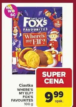Carrefour Ciastka WHERE'S MY ELF? FOX'S FAVOURITES oferta