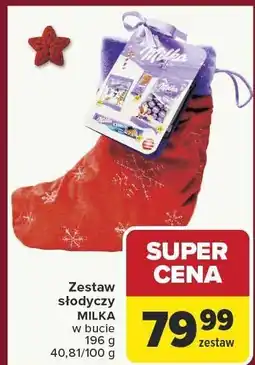 Carrefour Zestaw słodyczy MILKA w bucie oferta