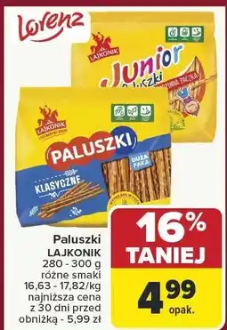 Carrefour Paluszki LAJKONIK LORENZ różne smaki oferta