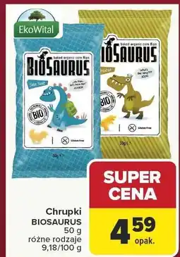 Carrefour Chrupki BIOSAURUS TOSAURUS 50 g różne rodzaje oferta