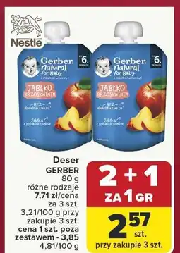 Carrefour Deser GERBER jabłko-brzoskwinia 80g oferta