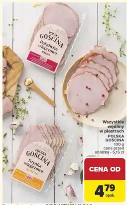 Carrefour Wędliny w plastrach Polska Gościna - polędwica wieprzowa oferta