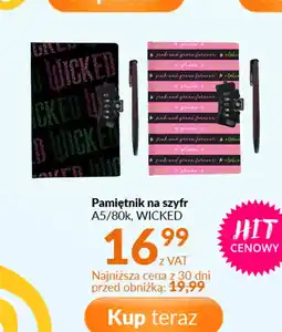 Poczta Polska Pamiętnik na szyfr WICKED oferta