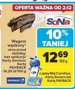 Carrefour Węgorz wędzony Soła oferta