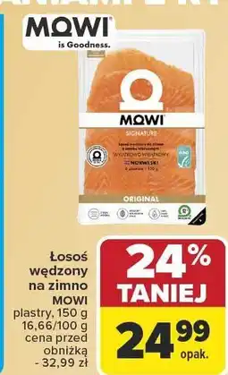 Carrefour Łosoś wędzony na zimno Mowi oferta