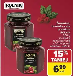 Carrefour Żurawina, borówka cała premium ROLNIK oferta
