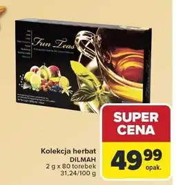 Carrefour Herbata Kolekcja herbat aromatyzowanych DILMAH 2 g x 80 torebek oferta