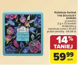Carrefour Herbata Kolekcja herbat THE BOUQUET AHMAD w puszce 2 g x 72 torebki oferta