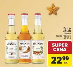 Carrefour Syrop MONIN 250ml różne rodzaje oferta