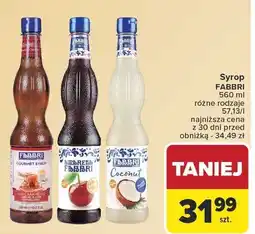 Carrefour Syrop FABBRI 560ml różne rodzaje oferta