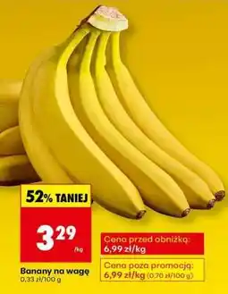 Biedronka Banany na wagę oferta