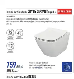 Cersanit miska zawieszana CITY BY CERSANIT square oferta