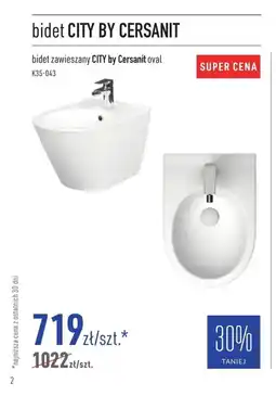 Cersanit bidet CITY BY CERSANIT oferta