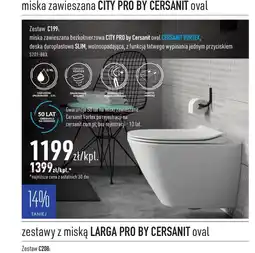 Cersanit miska zawieszana CITY PRO BY CERSANIT oval oferta