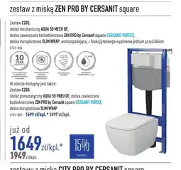 Cersanit zestaw z miską ZEN PRO BY CERSANIT square oferta