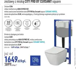 Cersanit zestaw z miską CITY PRO BY CERSANIT square oferta