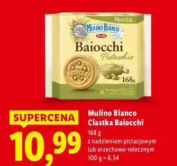 Lidl Mulino Bianco Ciastka Baiocchi 168g z nadzieniem pistacjowym lub orzechowo-mlecznym oferta