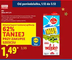 Lidl Mleko UHT 3,2% MU! oferta