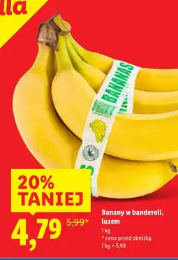 Lidl Banany w banderoli luzem Lidl oferta
