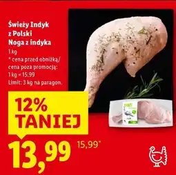 Lidl Świeży Indyk z Polski Noga z indyka Lidl oferta