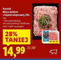 Lidl Mięso mielone Rzeźnik Mięso mielone z łopatki wieprzowej, XXL oferta