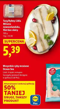 Lidl Ryba Targ Rybny Lidla Miruna nowozelandzka, filet bez skóry oferta