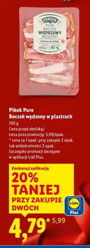 Lidl Boczek wędzony w plastrach Pikok Pure oferta