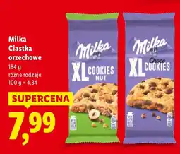 Lidl Milka Ciastka orzechowe XL 184g różne rodzaje oferta