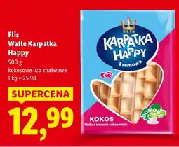 Lidl Wafle Flis Karpatka Happy kokosowe lub chałwowe oferta
