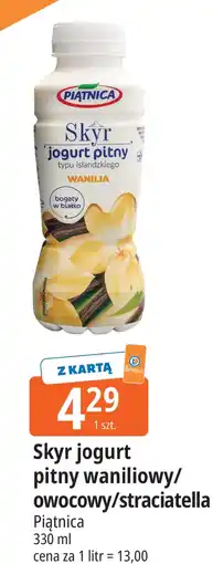 E.Leclerc Jogurt Skyr jogurt pitny waniliowy/owocowy/straciatella Piątnica oferta