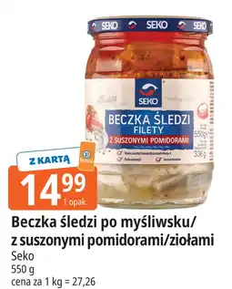 E.Leclerc Beczka śledzi z suszonymi pomidorami Seko oferta