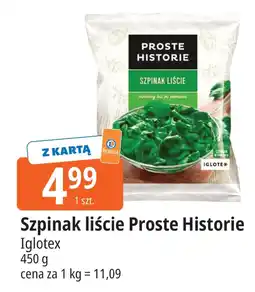 E.Leclerc Szpinak liście Proste Historie Iglotex oferta