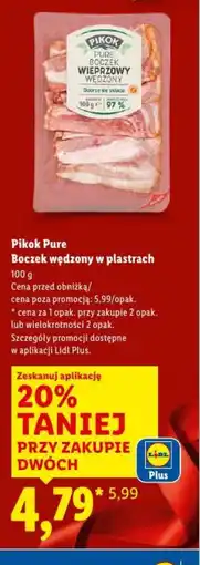 Lidl Boczek wędzony w plastrach oferta